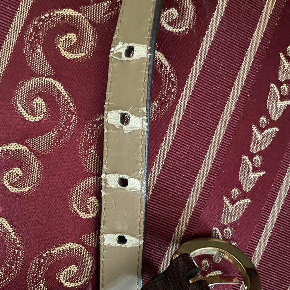 Vintage S Oscar la Renta Genuine Cowhide Leather Cheetah Belt Brown Beige Gold main image 10